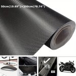 50X200CM 3D Carbon Fiber Vinyl Self Adhesive Film Wrap Sticker Decals Protector Waterproof For Most Car Motorcycle Decals