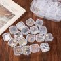 20pcs Clear Plastic Jewelry Storage Boxes With Lid Classic Rectangle Shape Locking Buckle Closure Multipurpose Organizer For Earrings Necklaces And Other Valuables - No