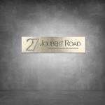 House Number D02 - 1500 X 375 Matt Silver Warm White