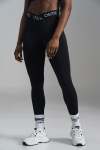 Branded Waist Leggings - XL Black