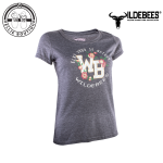 Ladies College Stitch Tee - Charcoal Melange - 3XL