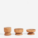 Organic Candle Holder - Cognac - Medium