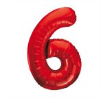 Balloon Foil 32" Red No. 6 Air Only Tbd