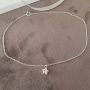 C414-C42782 - 925 Sterling Silver Star Cz Ankle Chain 27CM Includes 5.4CM Extension