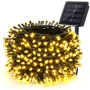 Solar 200 LED Fairy Lights Warm White - 20M Garden Light