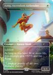 Aang Ascendant Airbender - Serra Ascendant Rainbow Foil Secret Lair Drop Series - Damaged Foil