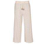 Thin Stripe Wide Leg Pants - Stone L xl