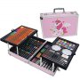 145 Pcs Art Set With Unicorn Design Aluminum Box