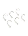 Surgical Steel Ball & Pointed Nose Corkscrew Studs 6-PACK