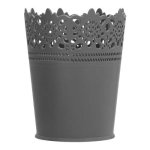 Clicks Plastic Lace Round Brush Holder Grey