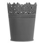 Clicks Plastic Lace Round Brush Holder Grey