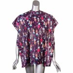 Kids Cape Purple With Girls Pattern Hook & Loop