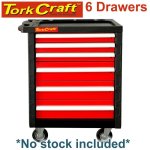 Craft Craft 6 Drawer Roller Tool Cabinet On Castors Empty