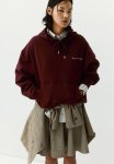 Loose-fit Hoodie - Burgundy R Ver De Bonheur