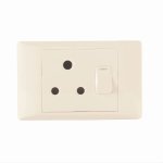 Waco Single Socket + Cover Plate 2 X 4 16A White