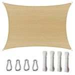 Sun Shade Sail 5X3M Square Uv Block Canopt With Hardware Kit