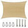 Sun Shade Sail 5X3M Square Uv Block Canopt With Hardware Kit