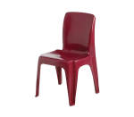 Armless Plastic Atlantis Chair - Burgandy