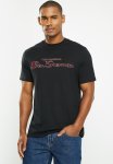 Ben Sherman Signature Tee Shirt Flock Print- Black