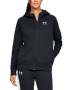 Women's Ua Rival Fleece Sportstyle Lc Graphic Full Zip Long Sleeve - BLACK-001 / XS