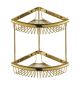 Bathroom Corner Caddy Gold - Double Shelf