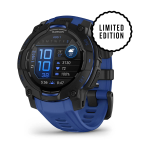 Garmin Instinct 3 45MM - Amoled Black With Bolt Blue black Silicone Band