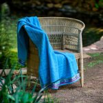 Beach Towel - Ndebele Geo Hawaiin Blue - 85 X 150 Cm