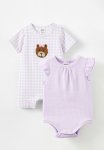 Cotton On 2 Pack The Sleeveless Ruffle Bubbysuit & Romper - Vintage Lilac