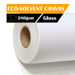 Eco-solvent Canvas Gloss Polyester 280GSM 1.37M 1.52M X 50M Roll - 1520M X 50M Gloss