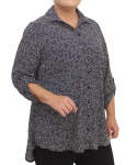 Ladies Printed Blouse - 54 Blk wht