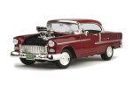 Motormax 1:18 1955 Supercharged Chevy Bel Air Met. Burgundy