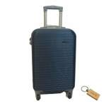 Smte Durable Elegance: Suitcase Small 55CM With Smte Keyring 1 Piece Dark Blue With Keychain