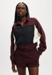 Cotton On Baseline Cropped Rib Panelled Anorak - Dark Oak Black Allspice