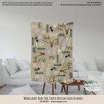 Personalised Fleece Blanket Woodlands Bear Tree South African Buck Blanket
