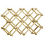 Zs - Foldable Wood Wine Rack Holder Storage Display Stand