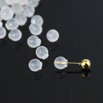 20PCS 50PCS Comfort Impenetrable Soft Safety Earring Backs Earrings Pin Backs Soft Clear Earring Backs Replacement For Diy Jewel