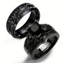 Couples Rings Fashionable Creative Rhinestone Decor Ring His And Hers Rings Romantic Matching Ring