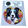 Funky & Colourful Licence Disk Holder - Baby Jack Russell & Roses