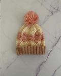 Qtee Pink Knitted Pom Pom Beanie