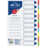 Uni-file A4 File Dividers 10-PACK