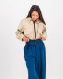 Ladies Pu Cropped Shacket Latte - M / White / Women