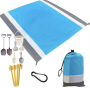 2M X 2.1M Waterproof Beach Blanket Picnic Mat With 7 Piece Sand Bucket Toys