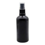 100ML Black Glass Aromatherapy Bottle With Spritzer - Black 18 410