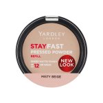 Yardley Stayfast Pressed Powder Refill 15G Assorted - Misty Beige