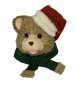 Xmas Decor Bear Green Scarf