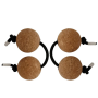 Shaker 2 Pairs Cork Kashaka Ball Instrument