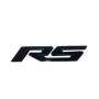 Rs Bold Black Aluminum Badge