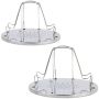 Camping Outdoor Stainless Steel Bread Toast Set Of 2 22CM