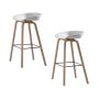 Toledo Kitchen Stool White 65 Cm Seat Height Set Of 2 Chairs