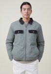Cotton On Utility Trucker Jacket - Moss